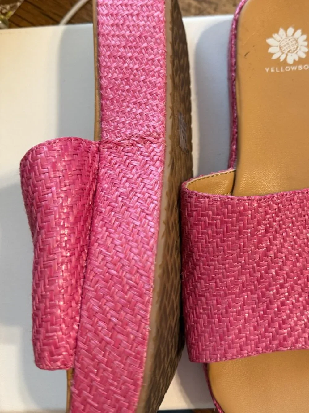 Yellowbox Pink Woven Sandles - Picture 3 of 4